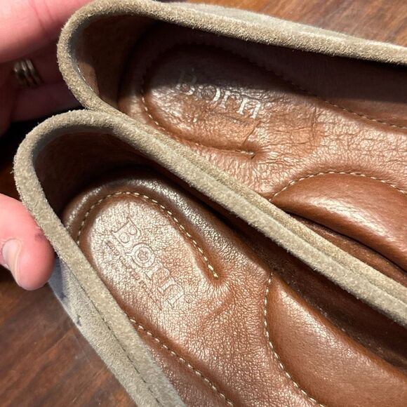 Born Grey Suede Slip On Rubber Sole Loafers Women’s US 7 M - Picture 7 of 8